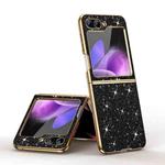 For Samsung Galaxy Z Flip5 Electroplate Glittery Shockproof Phone Case(Black)