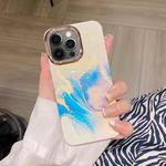 For iPhone 12 Pro Colorful Shell Texture Marble PC + TPU Phone Case(Blue Purple)