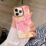 For iPhone 11 Pro Max Colorful Shell Texture Marble PC + TPU Phone Case(Pink Orange)