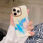 For iPhone 11 Pro Max Colorful Shell Texture Marble PC + TPU Phone Case(Blue Purple)