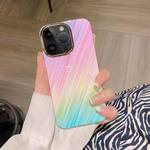 For iPhone 15 Pro Colorful Shell Texture Marble PC + TPU Phone Case(Colorful Meteor)