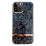 For iPhone 14 Pro Electroplating Shell Texture TPU Phone Case(Black)