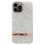 For iPhone 13 Pro Max Electroplating Shell Texture TPU Phone Case(White)