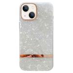 For iPhone 13 Electroplating Shell Texture TPU Phone Case(White)