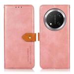 For Honor X9C 5G Global KHAZNEH Dual-color Cowhide Texture Flip Leather Phone Case(Rose Gold)