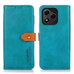 For Honor 400 Lite KHAZNEH Dual-color Cowhide Texture Flip Leather Phone Case(Blue)