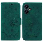 For Tecno Pova Neo 3 Butterfly Rose Embossed Leather Phone Case(Green)