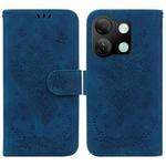 For Tecno Pova 5 Pro Butterfly Rose Embossed Leather Phone Case(Blue)