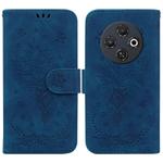For Tecno Spark 30C Butterfly Rose Embossed Leather Phone Case(Blue)