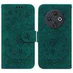 For Tecno Spark 30C Butterfly Rose Embossed Leather Phone Case(Green)