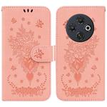 For Tecno Spark 30C Butterfly Rose Embossed Leather Phone Case(Pink)