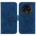 For Tecno Spark 30 4G Butterfly Rose Embossed Leather Phone Case(Blue)