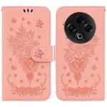 For Tecno Spark 30 4G Butterfly Rose Embossed Leather Phone Case(Pink)