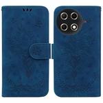 For Tecno Camon 30S / Camon 30S Pro Butterfly Rose Embossed Leather Phone Case(Blue)