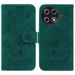 For Tecno Camon 30S / Camon 30S Pro Butterfly Rose Embossed Leather Phone Case(Green)
