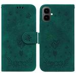 For Tecno Pop 10 / Spark Go 2 4G Butterfly Rose Embossed Leather Phone Case(Green)