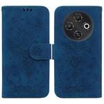 For Tecno Pop 9 5G / Spark 30C 5G Butterfly Rose Embossed Leather Phone Case(Blue)