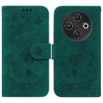 For Tecno Pop 9 5G / Spark 30C 5G Butterfly Rose Embossed Leather Phone Case(Green)