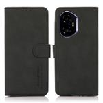 For Honor 400 KHAZNEH Matte Texture Leather Phone Case(Black)