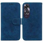 For OPPO A60 4G Butterfly Rose Embossed Leather Phone Case(Blue)
