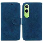 For OPPO K12x Butterfly Rose Embossed Leather Phone Case(Blue)