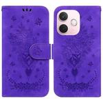 For OPPO A5 Pro 5G Butterfly Rose Embossed Leather Phone Case(Purple)