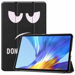 For Huawei Honor V6 / MatePad 10.4 inch Universal Painted Pattern Horizontal Flip Tablet PC Leather Case with Tri-fold Bracket & Sleep / Wake-up(Big Eye ME)
