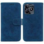 For Realme C53 / Narzo N53 Butterfly Rose Embossed Leather Phone Case(Blue)