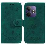 For Realme GT 6 / GT 6T / GT Neo6 Butterfly Rose Embossed Leather Phone Case(Green)