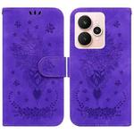 For Realme 15 5G / Realme 15 Pro 5G Butterfly Rose Embossed Leather Phone Case(Purple)