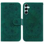 For Samsung Galaxy M54 Butterfly Rose Embossed Leather Phone Case(Green)