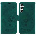 For Samsung Galaxy A05s Butterfly Rose Embossed Leather Phone Case(Green)