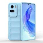 For Honor 90 Lite Magic Shield TPU + Flannel Phone Case(Light Blue)