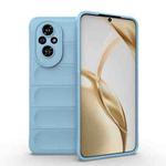 For Honor 200 Magic Shield TPU + Flannel Phone Case(Light Blue)