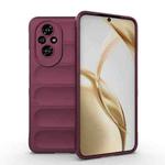 For Honor 200 Magic Shield TPU + Flannel Phone Case(Wine Red)