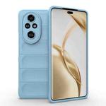 For Honor 200 Pro Magic Shield TPU + Flannel Phone Case(Light Blue)