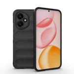 For Honor 400 Global 156.5mm Magic Shield TPU + Flannel Phone Case(Black)