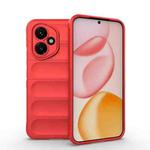 For Honor 400 Global 156.5mm Magic Shield TPU + Flannel Phone Case(Red)