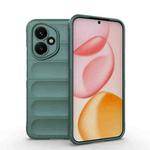 For Honor 400 Global 156.5mm Magic Shield TPU + Flannel Phone Case(Dark Green)