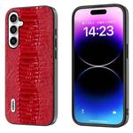 For Samsung Galaxy S23 FE 5G ABEEL Genuine Leather Weilai Series Phone Case(Red)