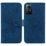 For Xiaomi Redmi Note 12S Butterfly Rose Embossed Leather Phone Case(Blue)