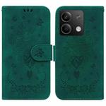 For Xiaomi Redmi Note 13 5G Butterfly Rose Embossed Leather Phone Case(Green)