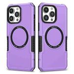 For iPhone 15 Pro Shockproof Armor MagSafe Phone Case(Purple)