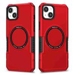 For iPhone 15 Plus MagSafe Shockproof Armor Phone Case(Red)