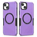 For iPhone 15 Plus MagSafe Shockproof Armor Phone Case(Purple)