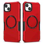 For iPhone 15 MagSafe Shockproof Armor Phone Case(Red)