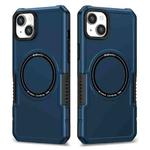 For iPhone 15 Shockproof Armor MagSafe Phone Case(Dark Blue)