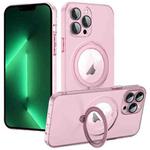 For iPhone 13 Pro MagSafe Multifunction Holder Phone Case(Pink)