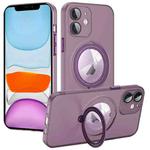 For iPhone 11 MagSafe Multifunction Holder Phone Case(Dark Purple)