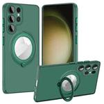 For Samsung Galaxy S23 Ultra 5G MagSafe Multifunction Holder Phone Case(Green)